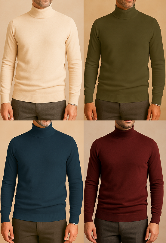 OFFRE SPECIALE: 4 x Pull Col Montant - COULEURS | Livraison Gratuite