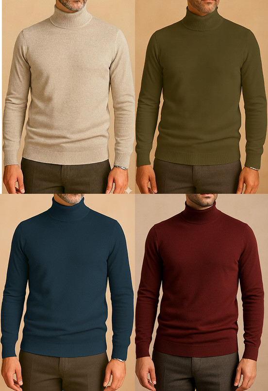 OFFRE SPECIALE: 4 x Pull Col Montant - COULEURS | Livraison Gratuite