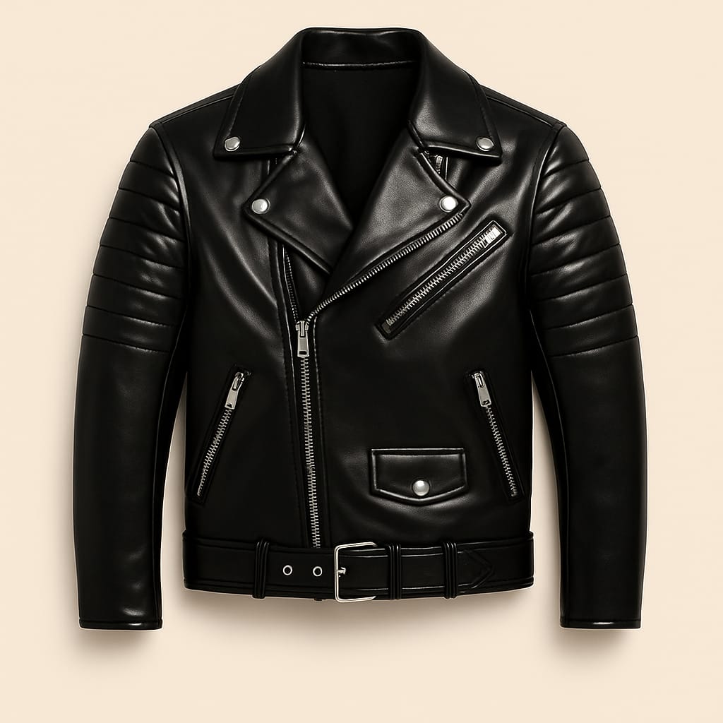 Veste Biker Homme – Simili Cuir Premium (Skaï)